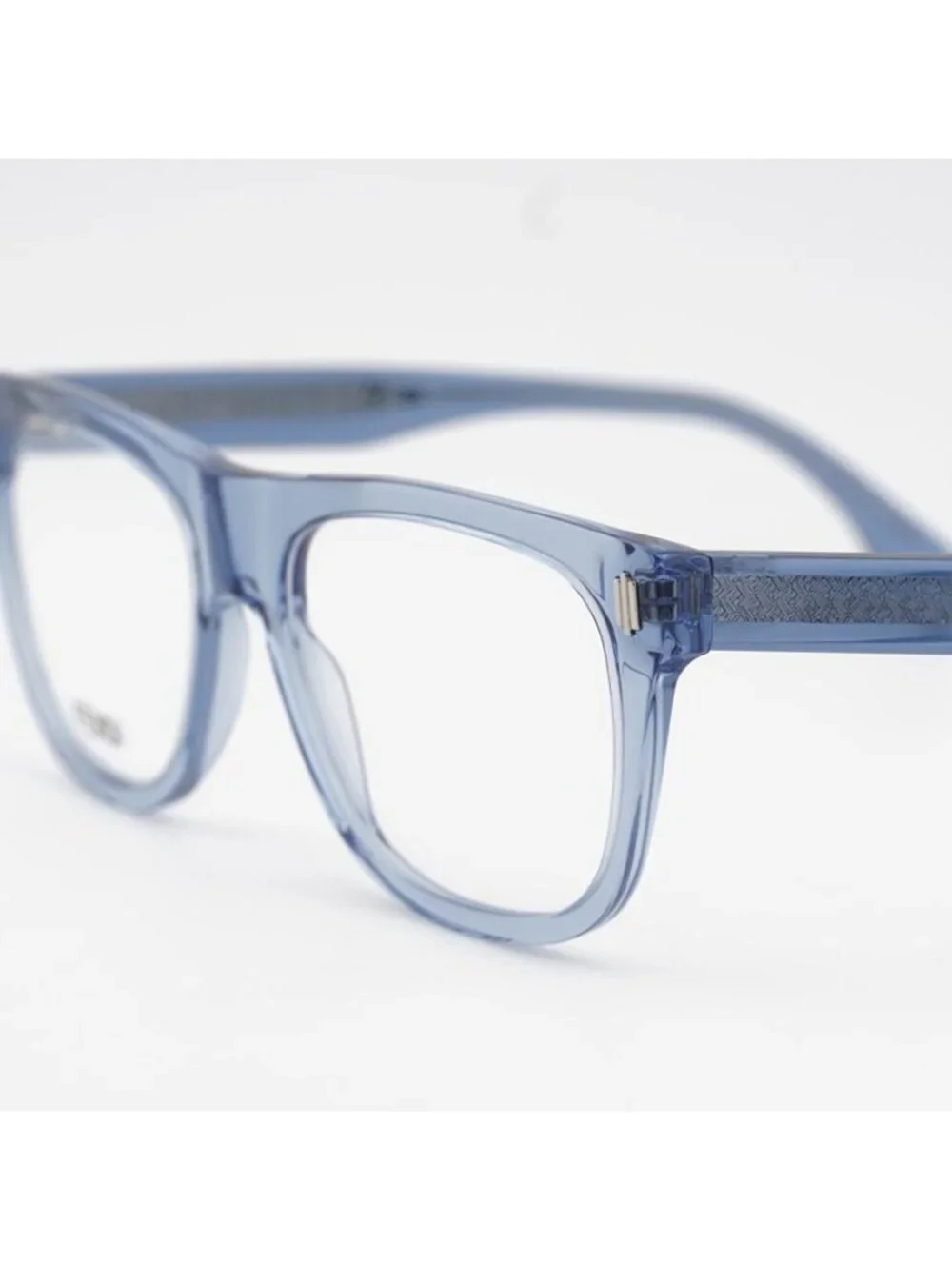 Fendi FE50070I 090 Eyeglasses Blue 54mm Square Frame